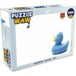 Puzzel Badeend - Blauw - Wit - Legpuzzel - Puzzel 1000 stukjes volwassenen