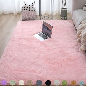 Zachte Tapijt Comfortabele Diepe Pool Shaggy Langpolig Tapijt met Accent in de Kinderkamer (Roze, 80 x 120 cm)