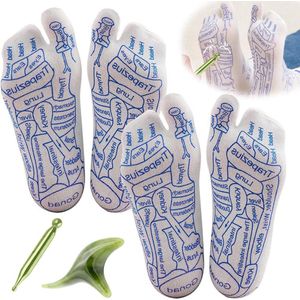 Reflexologie Sokken - Acupressuur Voetmassage - Katoenen Voet - Massage Tool - Mannen Voetmassage