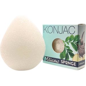 Elicious® - Konjac Spons - Gezichtsspons - Puur - Gevoelige Huid - Gezichtsreiniging - Natuurlijk - Plasticvrij - Vegan - Dierproefvrij