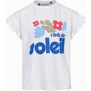 LOOXS Little 2512-7445-010 Meisjes T-Shirt - Maat 104 - Wit van 95% Cotton 5% elastan