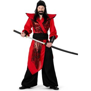 Funny Fashion - Aladdin Kostuum - Rechterhand Van De Sultan Jafar - Man - Rood, Zwart - Maat 60-62 - Carnavalskleding - Verkleedkleding