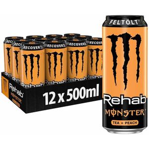 Monster Rehab 12x 500ml Peach