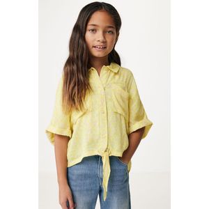Wrap Blouse With Pockets Meisjes - Soft Geel - Maat 98-104