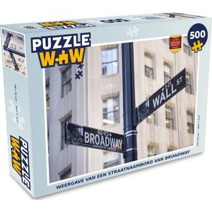 Puzzel New York - Wall Street - Broadway - Legpuzzel - Puzzel 500 stukjes