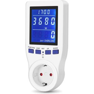 Energiekostenmeter met LCD-scherm en Overbelastingsbeveiliging - Energieanalyse en CO2-uitstootmeting