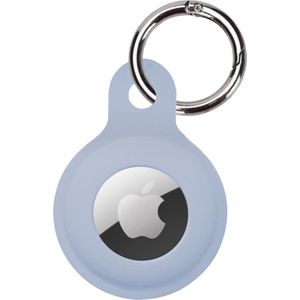 Hoesje Geschikt voor Apple AirTag Sleutelhanger Hoesje Siliconen Hanger - Hoesje Geschikt voor Apple AirTag Hanger Sleutelhanger Hoesje - Grijsblauw