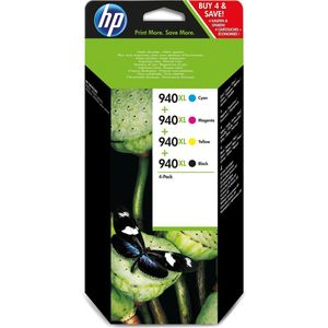 HP 940XL  - Inktcartridge / Zwart / Cyaan / Magenta / Geel / 4-pack (C2N93AE)