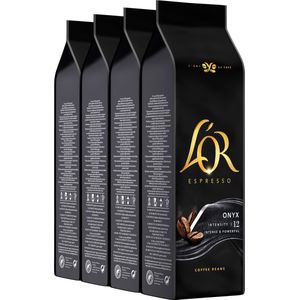 L'OR Espresso Onyx Koffiebonen - Intensiteit 12/12 - 4 x 500 gram