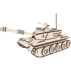 Bouwpakket 3D Puzzel Tank- hout