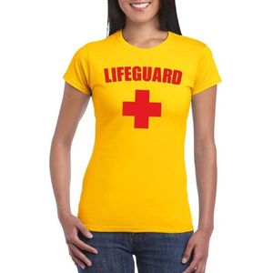 Lifeguard verkleed shirt geel dames - reddingsbrigade shirt - Verkleedkleding XXL