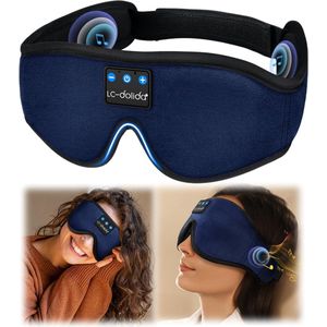 Zijden slaapmasker voor zijslapers - 100% lichtblokkerend oogmasker met bluetooth oordopjes - voor reizen dutjes yoga meditatie chnarchen slapeloosheid