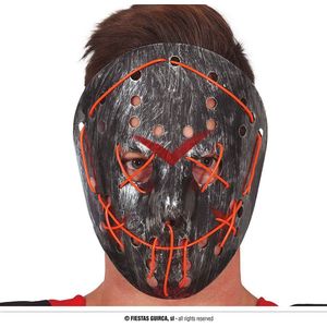 Fiestas Guirca - Hockeymasker met LED verlichting - Halloween Masker - Enge Maskers - Masker Halloween volwassenen - Masker Horror