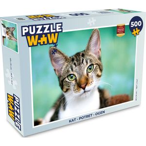 Puzzel Kat - Potret - Ogen - Legpuzzel - Puzzel 500 stukjes