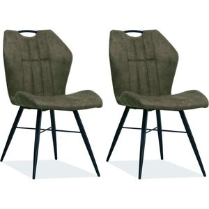 MX Sofa Eetkamerstoel Scala luxor kleur: Moss (set van 2 stoelen)