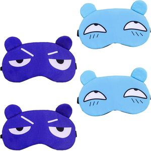 Schattig kinderslaapmasker met cartoon afbeelding - set van 4