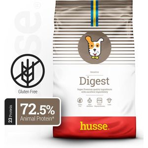 Husse - Digest - Lam en Rijst - Hypoallergeen Hondenvoer, Hondenvoeding Droog, Hondenbrokken Hypoallergenic - 12,5 kg