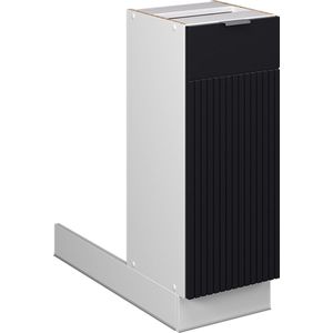 Vicco Keukeneiland Fame-Line, Zwart gestreept/Wit, 30 cm zonder werkblad
