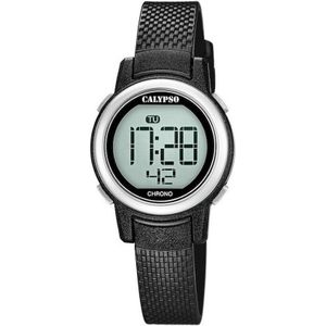 Calypso K5736/3 digitaal horloge 30 mm 100 meter zwart/ zilver