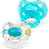 Medela Baby Fopspeen Original Hoge acceptatie orthdontisch ergonomische vorm - Turquoise Blauw - 6-18 maanden - 2 stuks