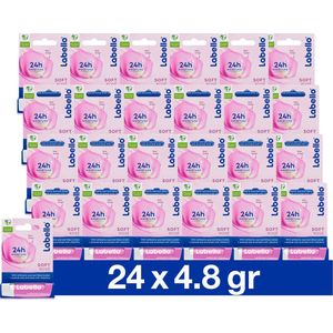 24x Labello Lippenbalsem Blister Soft Rose 4,8 gr
