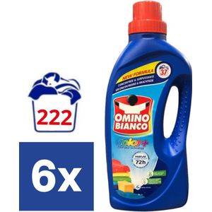 Omino Bianco Color+ Vloeibaar Wasmiddel - 6 x 1.48 l (222 wasbeurten)