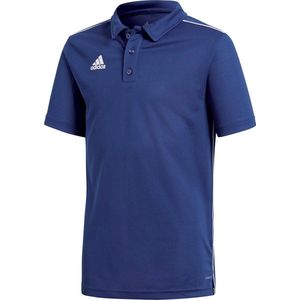 adidas Core 18 Sportpolo - Maat 152  - Unisex - navy/wit