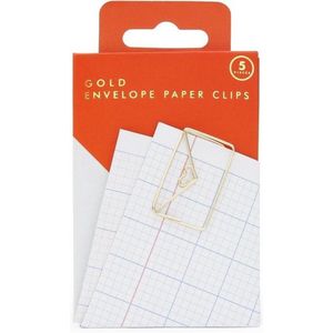 Suck Uk Paperclips Envelop 3,9 X 2,7 Cm Staal Goud 5 Stuks
