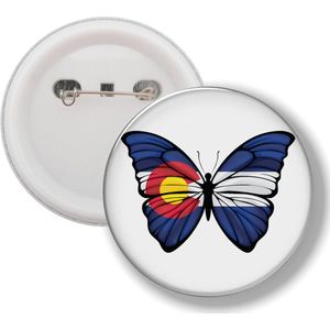 Button Met Speld - Vlinder Vlag Colorado