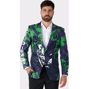 Opposuits - Batman & Robin Kostuum - Battle Batman Vs Joker Colbert - Groen, Paars - Maat 50 - Halloween - Verkleedkleding