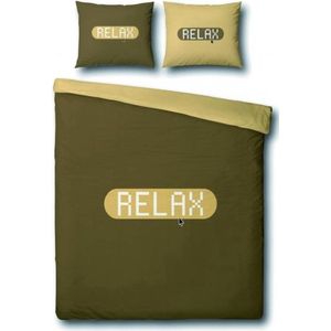 Covers & Co Relax Dekbedovertrek - Eenpersoons - 140x200/220 cm - Bruin