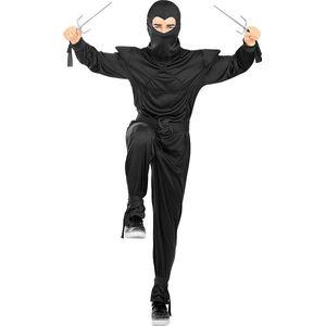 FUNIDELIA Ninja Kostuum voor mannen - Maat: L - XL - Zwart