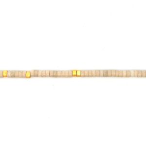 Lauren Sterk Amsterdam - armband kralen magnesiet - zilver 925 verguld - goudkleurig - extra coating