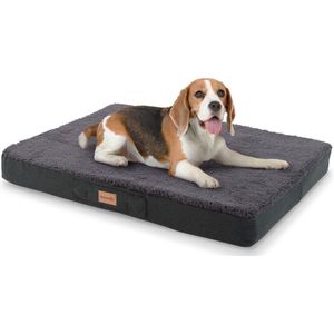 Brunolie Balu Hondenbed Hondenkussen - Wasbaar - Orthopedisch - Anti-Slip - Ademend Traagschuim - Maat M (79 X 8 X 60 Cm)