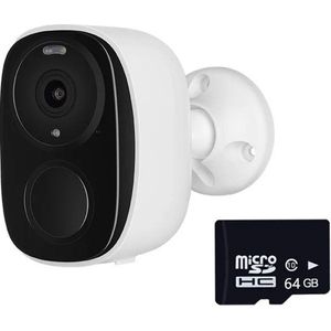 WiREO SecureView™ Oplaadbare IP Camera voor Buiten - Draadloze Beveiligingscamera - Motion Tracking - Ingebouwde Mic & speaker - SD-kaart & Cloud Opslag mogelijk - Night Vision - 5000mAh ingebouwde batterij - GRATIS 64gb SD-kaart