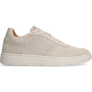 Manfield - Heren - Licht grijze suède sneakers - Maat 44