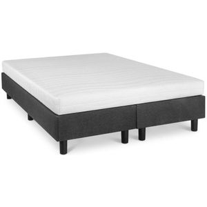 Boxspring Student Basic Antraciet - 130x210 cm -  Comfort Foam Matras