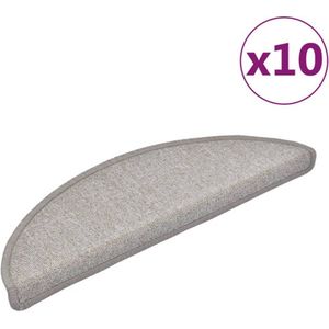 vidaXL - Trapmatten - 10 - st - 56x17x3 - cm - taupe