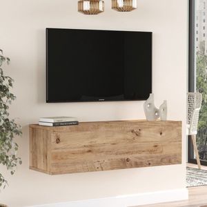 Zwevend TV Meubel - Eiken Look 100 cm - Stijlvol & Ruimtebesparend - Perfect voor Elk Interieur