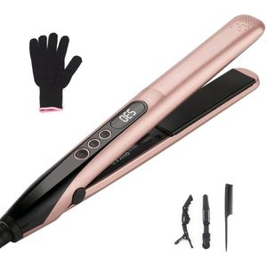 Professionele keramische stijltang voor het gladmaken, krullen en golven - LCD-display - 100-230 °C - dubbele spanning - automatische uitschakeling