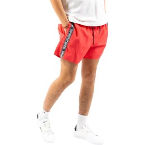 Emporio Armani Mens Woven Boxer Zwembroek - roze/rood