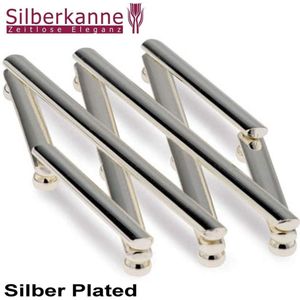 Onderzetter - Zilverkleurig - Schaar met uittrekbaar handvat - 55x13 cm - Premium verzilverd
