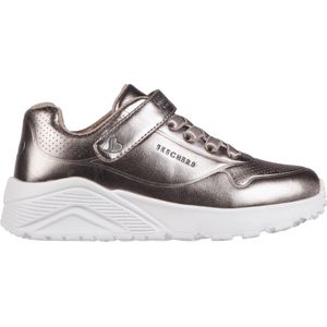 Skechers Uno Lite - Chrome Steps Meisjes Sneakers - Pewter - Maat 28