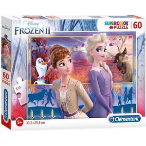 Clementoni - Puzzel 60 Stukjes Frozen 2, Kinderpuzzels, 5-7 jaar, 26056