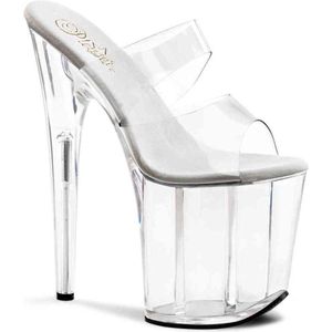 Pleaser - FLAMINGO-802 Muiltjes - Paaldans schoenen - 41 Shoes - Transparant