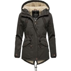 Gewatteerd & Winddicht - Marikoo MANOLYA - Winterjas Dames - Volwassen - Capuchon - Antraciet - L