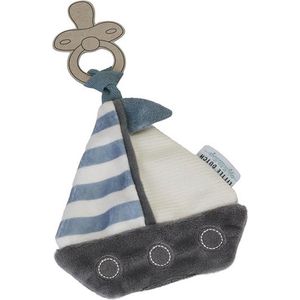 Little Dutch Tiamo Speendoekje - Thema: Sailor / Schipper / Boot - Kleur: Blauw / Grijs - Baby Speendoek - Speendoek voor Jongens & Meisjes - Sailors Bay - Knuffelspeen - Kraam Cadeau - Knuffeldoekje - Speenknuffel