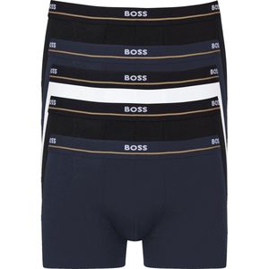 HUGO BOSS Essential trunks (5-pack) - heren boxers kort - zwart - navy - wit - Maat: XXL