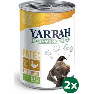 24x12x400 gr Yarrah dog blik pate met kip hondenvoer