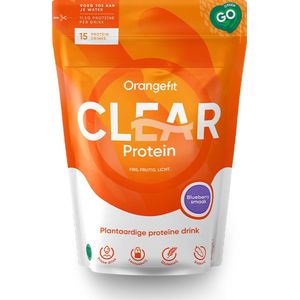 Orangefit Clear Protein - Vegan Proteïne Limonade - 240g (15 drinks) - Bosbes - Plantaardig Eiwitlimonade